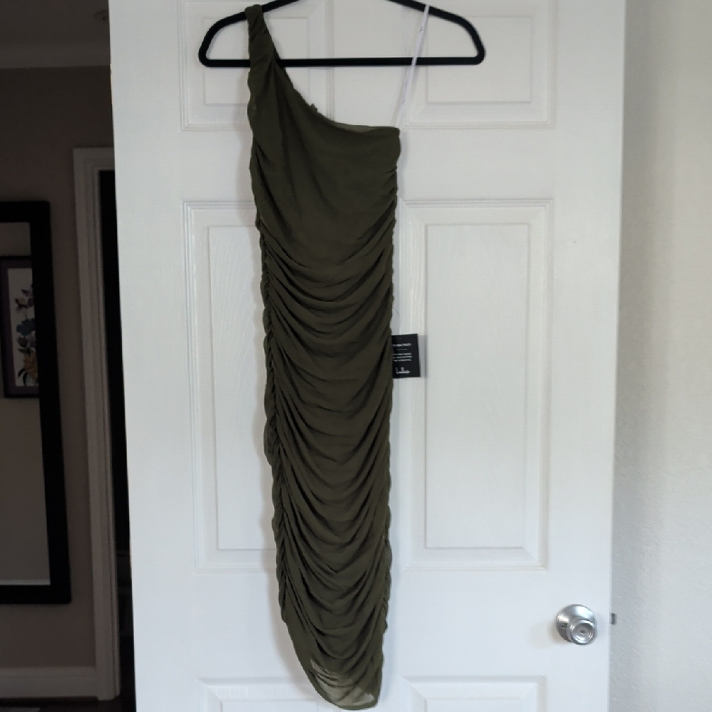 Lulu's Olive Green Zippered Dress